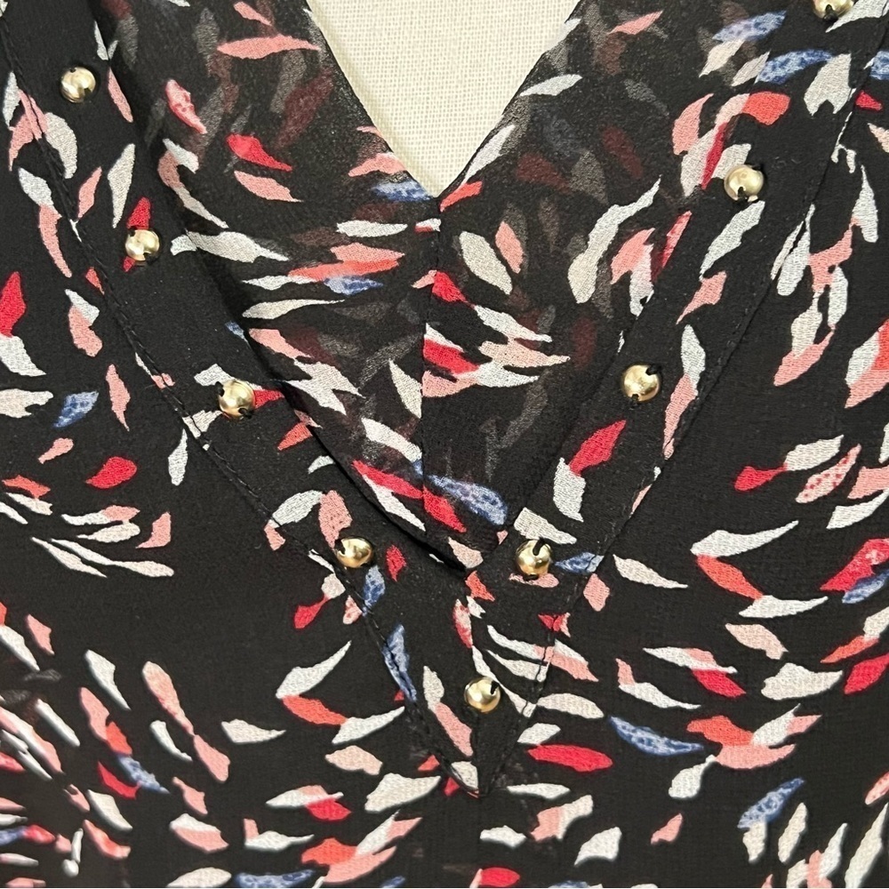 WHBM black scattered print mini dress - Picture 7 of 10
